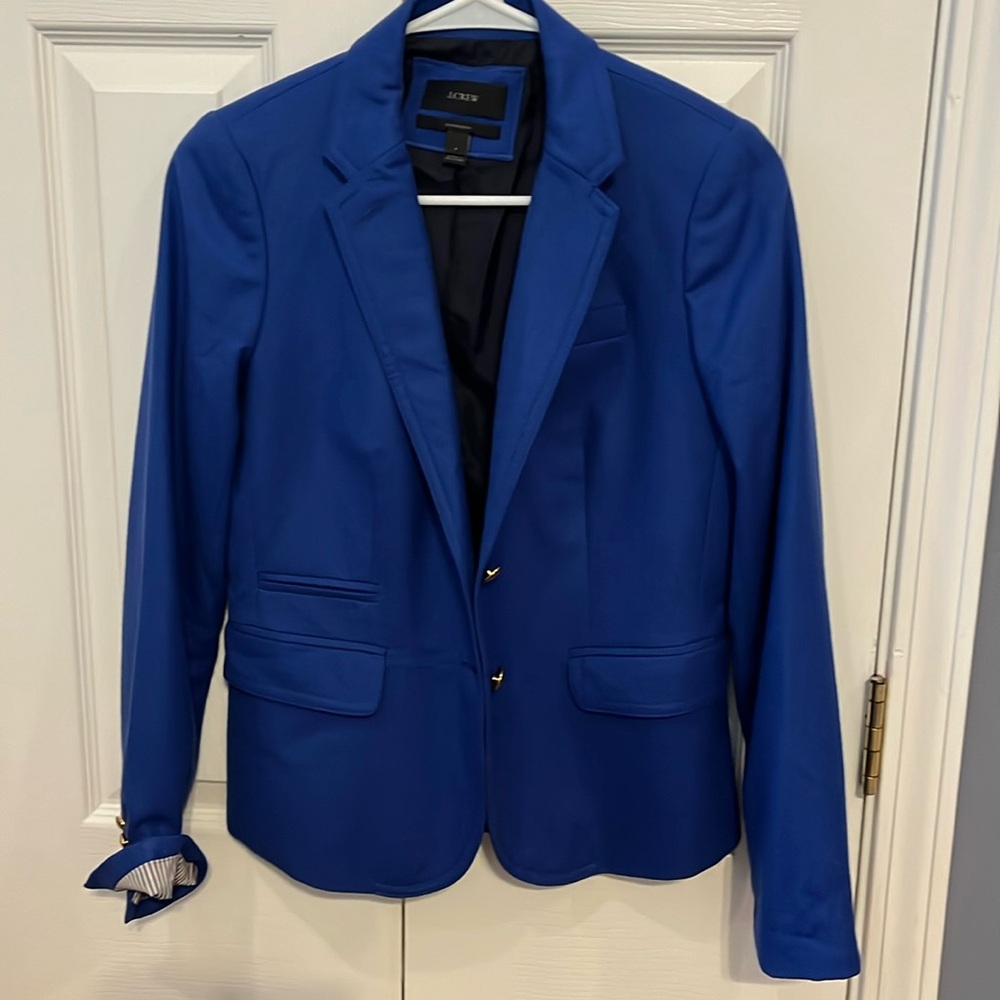 Royal blue jcrew schoolboy blazer women